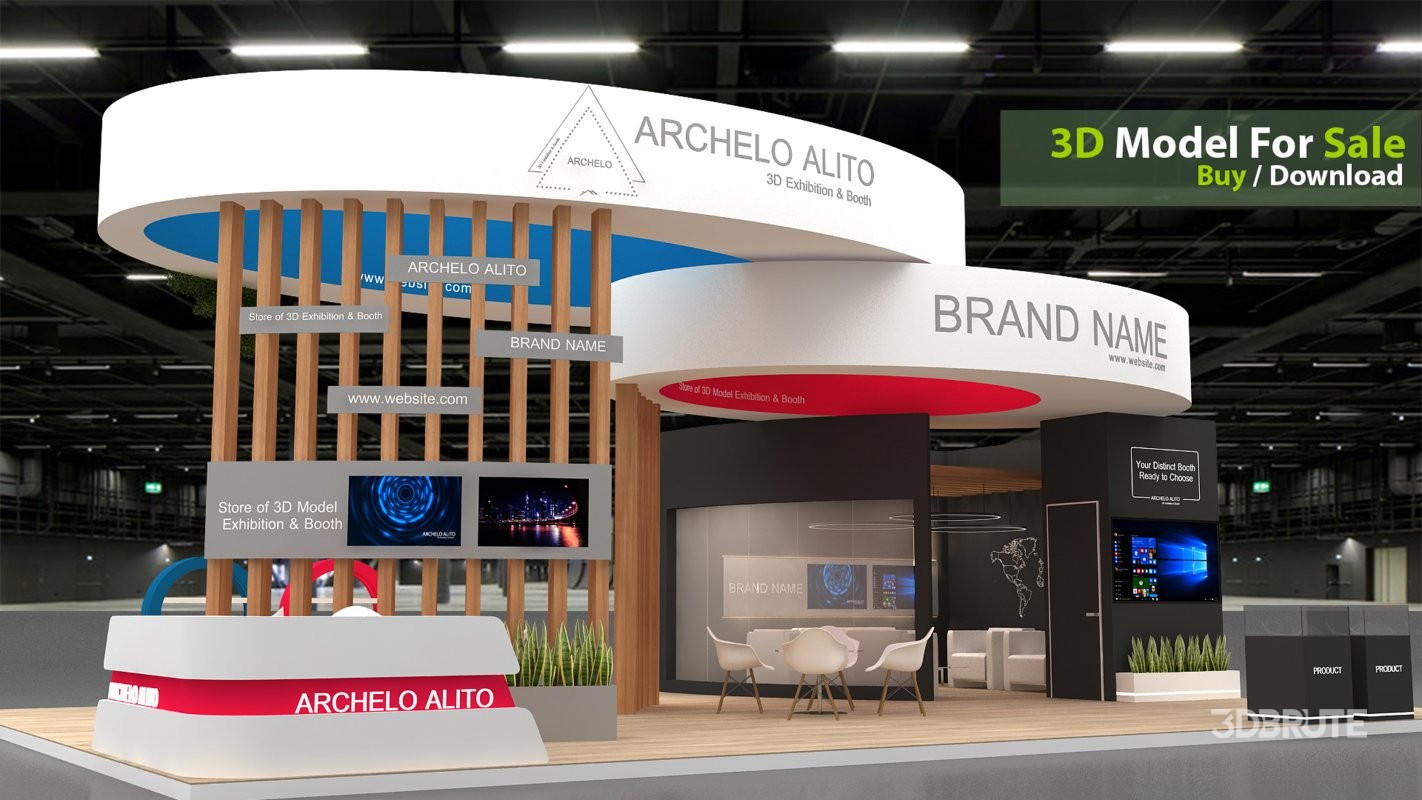 3d model booth stand Image 4
