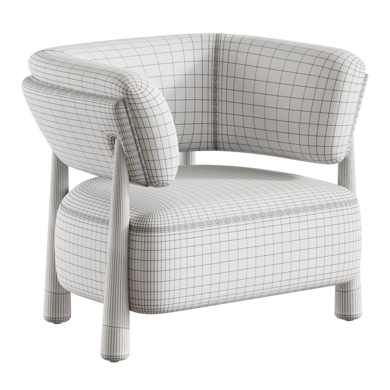 Dolores Stone Cream Fabric Occasional Chair Image 9