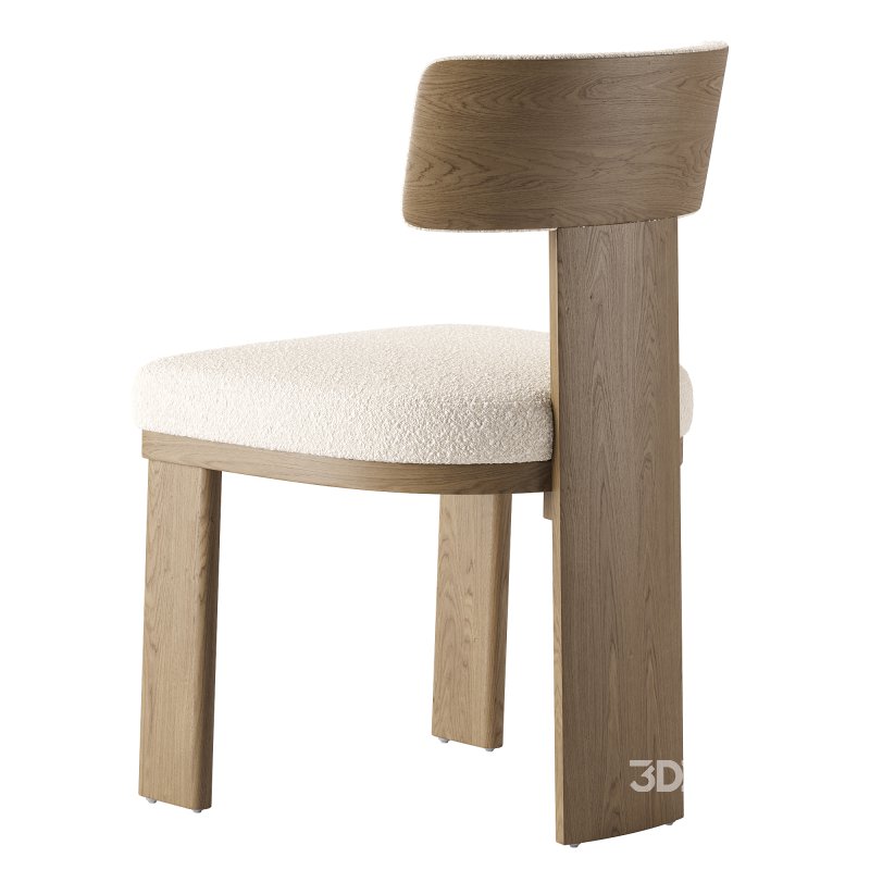 Isadora Isabelline White Fabric Dining Chair Image 6