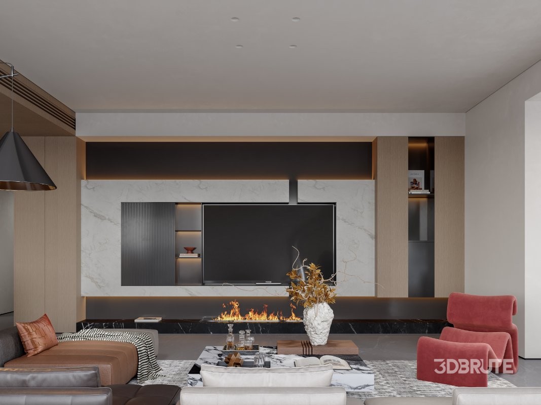 Luxurious living room and dining room Image 4