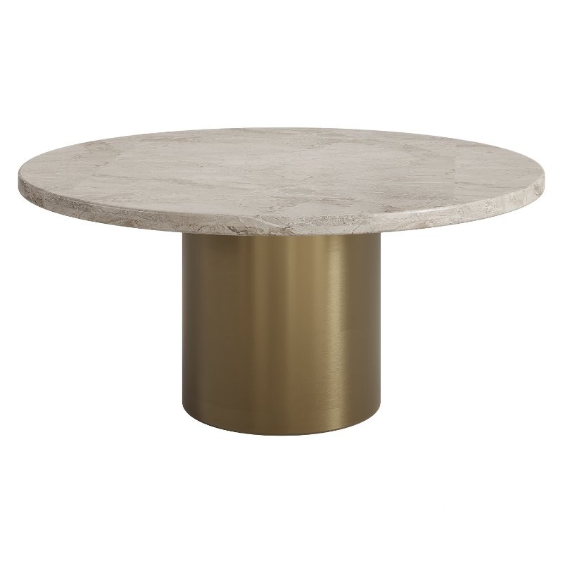 Wayne round marble coffee table Image 1