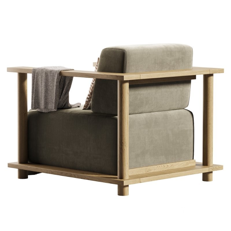 Pinet Teak Outdoor Lounge Chair Image 3