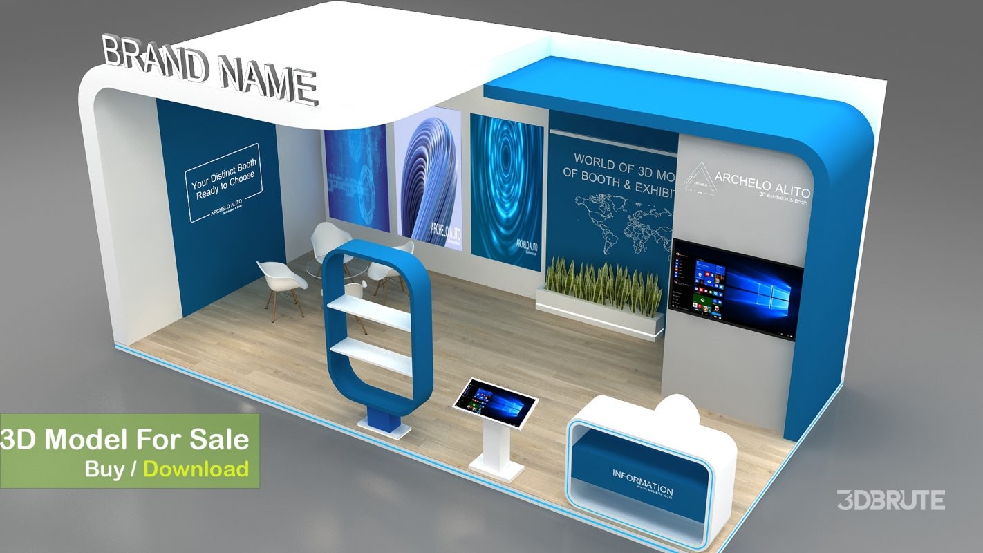 Exhibition Booth 3D Model Image 6