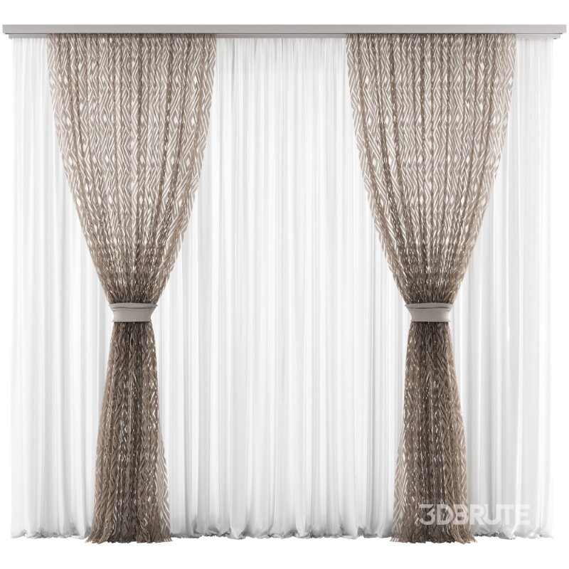 Silk and Cotton Curtain Set 90 Image 1