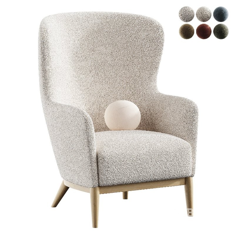 alva wingback accent chair Image 4