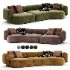 Contemporary Modern Hug Modular Sofa in Famiglia Fabric by Collector Studio - Thumbnail 3