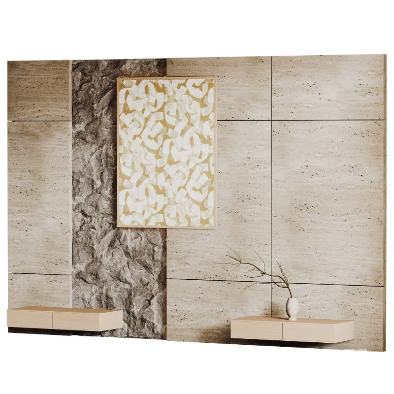 Headboard wood 3d wall panel Image 1