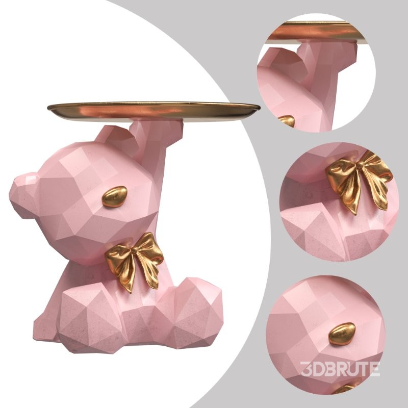 resin bear storage tray Image 4