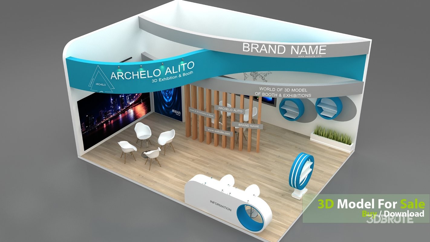 stall 3d model Image 3
