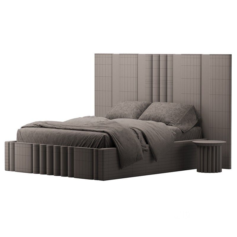 Mary Hybrid Mirror Wide Extended Headboard Bed Image 4