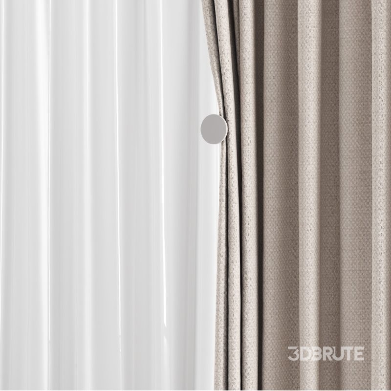 Silk and Cotton Curtain Set 89 Image 3