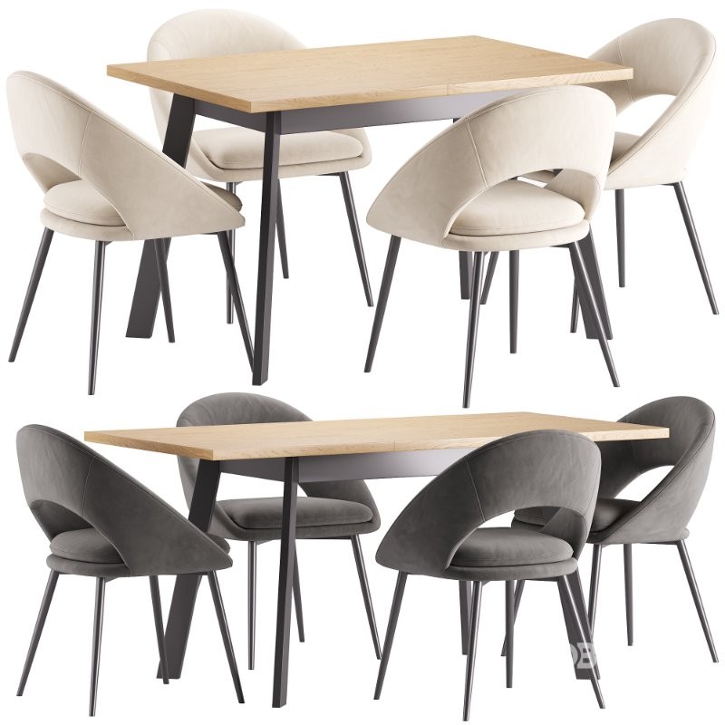 Avery Chair and Avalon Table Image 1