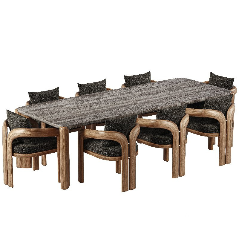 Chloe Teak Dining Chair and Table Image 4