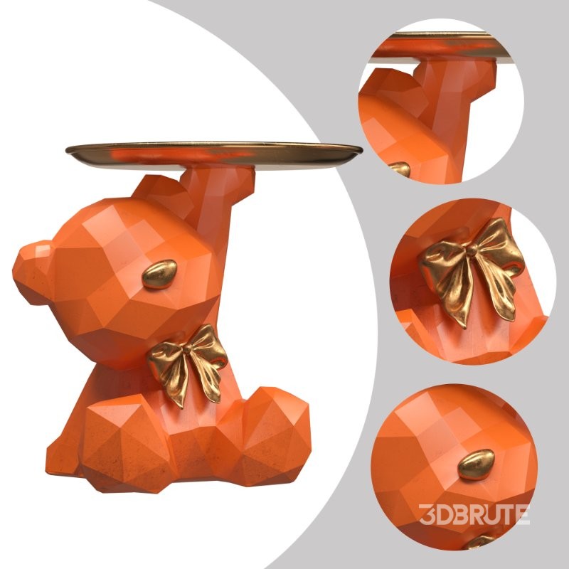 resin bear storage tray Image 3