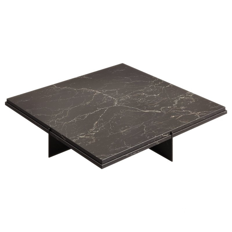 Square low marble coffee table Image 1