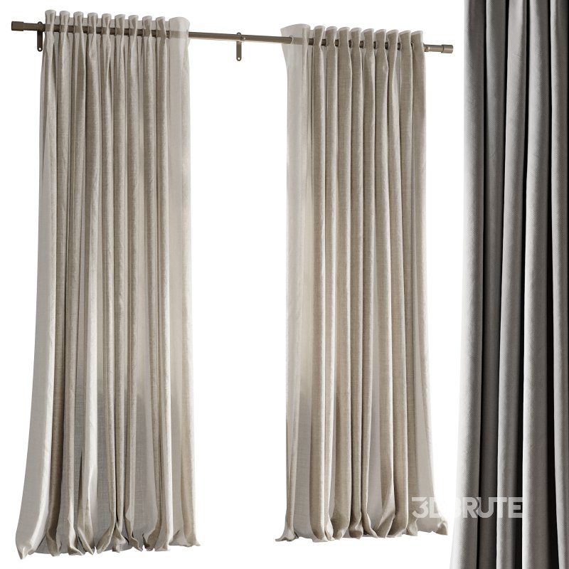 Japandi Linen Blackout Curtains Image 1