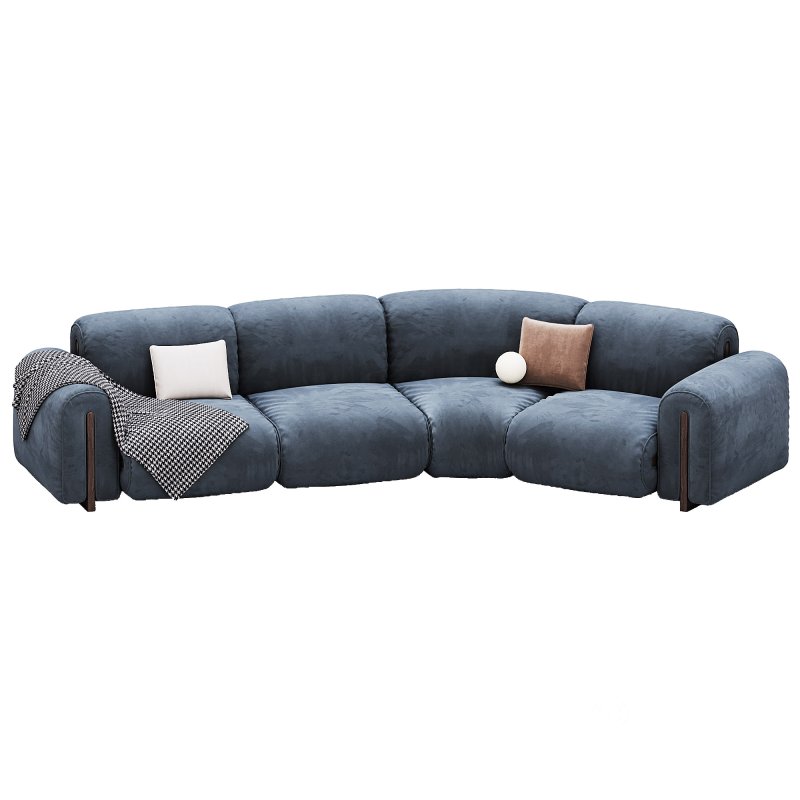 Colle Sectional Sofa With Right Wedge By Natuzzi Image 1