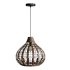 Retro Coffee Bamboo Rattan Pendant Light - Thumbnail 2