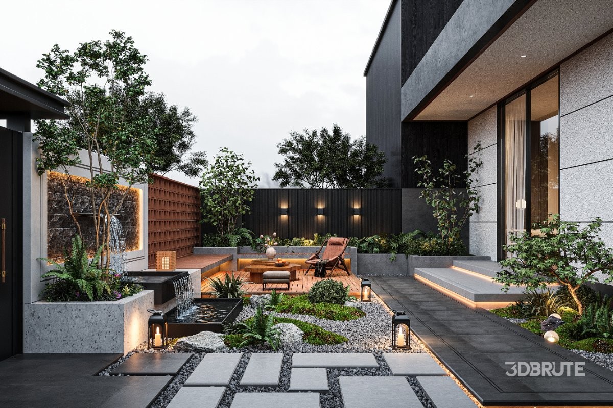 Modern Courtyard Image 1
