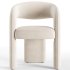 Lyra Stone Cream Woven Fabric Dining Chair - Thumbnail 5