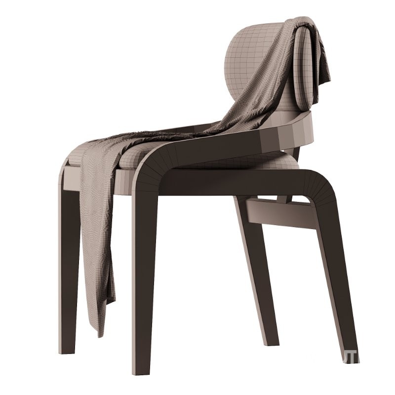 Scandinavian solid wood dining chair Image 3