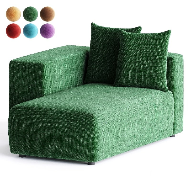 green voltaire couch Image 3