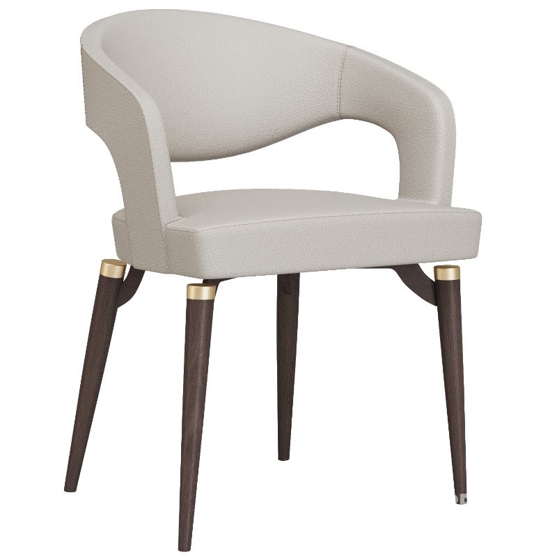 Liliana Armrest Leather Dining Chairs Image 3