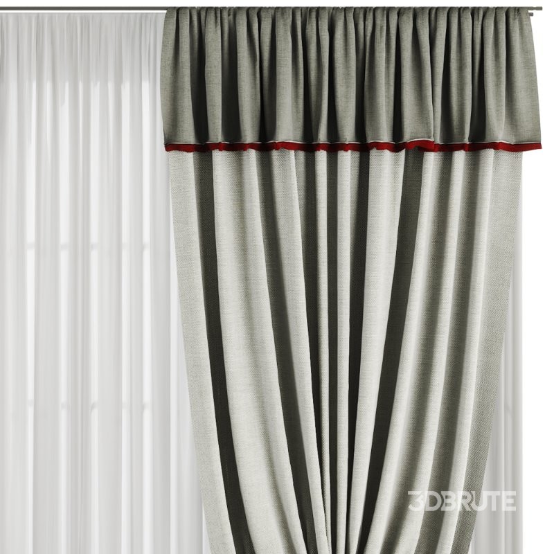 Silk and Cotton Curtain Set 94 Image 3