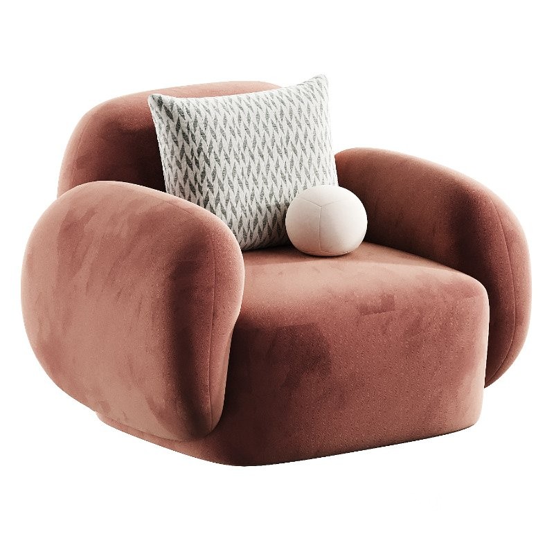 hazel beige lounge chair Image 1