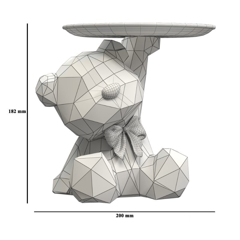 resin bear storage tray Image 6