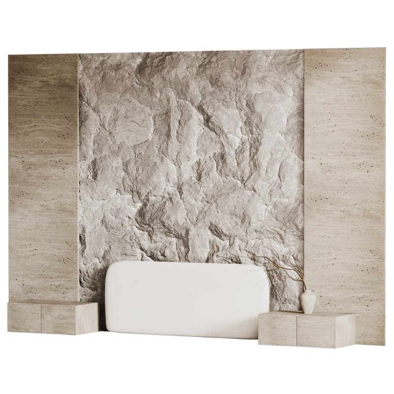 Headboard wood 3d wall panel Image 2