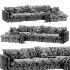 Unwind Modular 3 Piece Slipcovered Chaise Sectional Sofa - Thumbnail 4