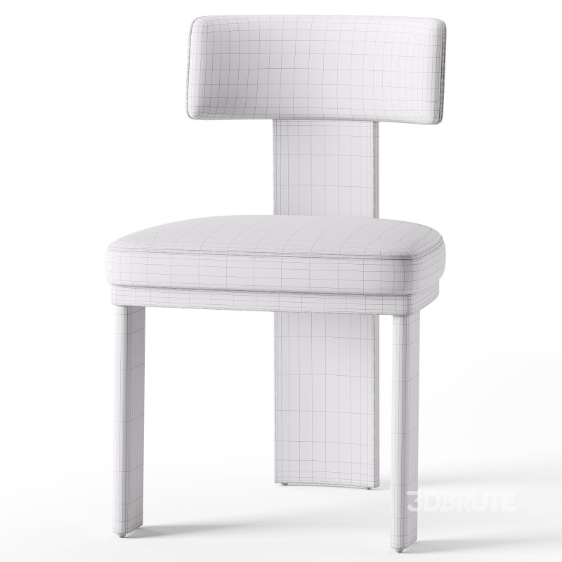 Isadora Isabelline White Fabric Dining Chair Image 1