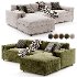Aris Deep 2-Piece Bench Sectional Sofa with Chaise Lounge - Thumbnail 2
