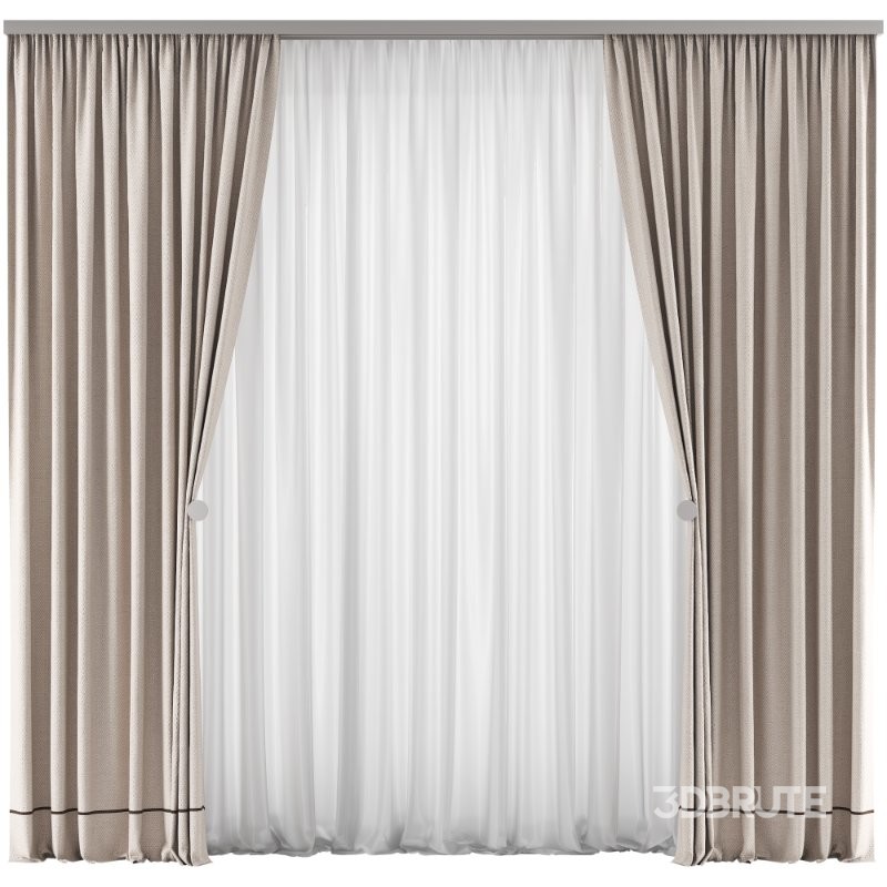 Silk and Cotton Curtain Set 89 Image 1