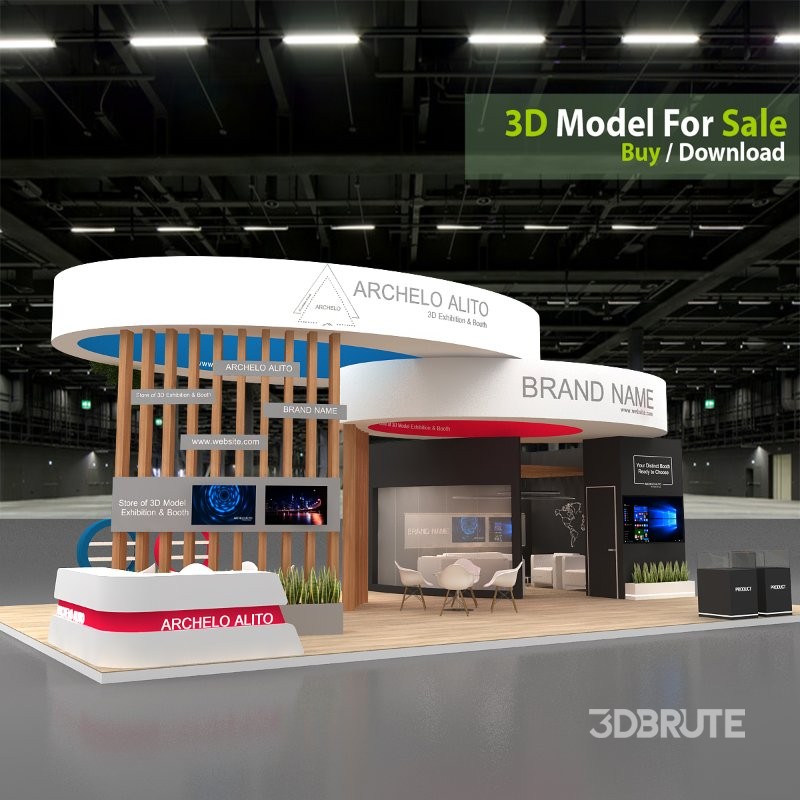 3d model booth stand Image 1