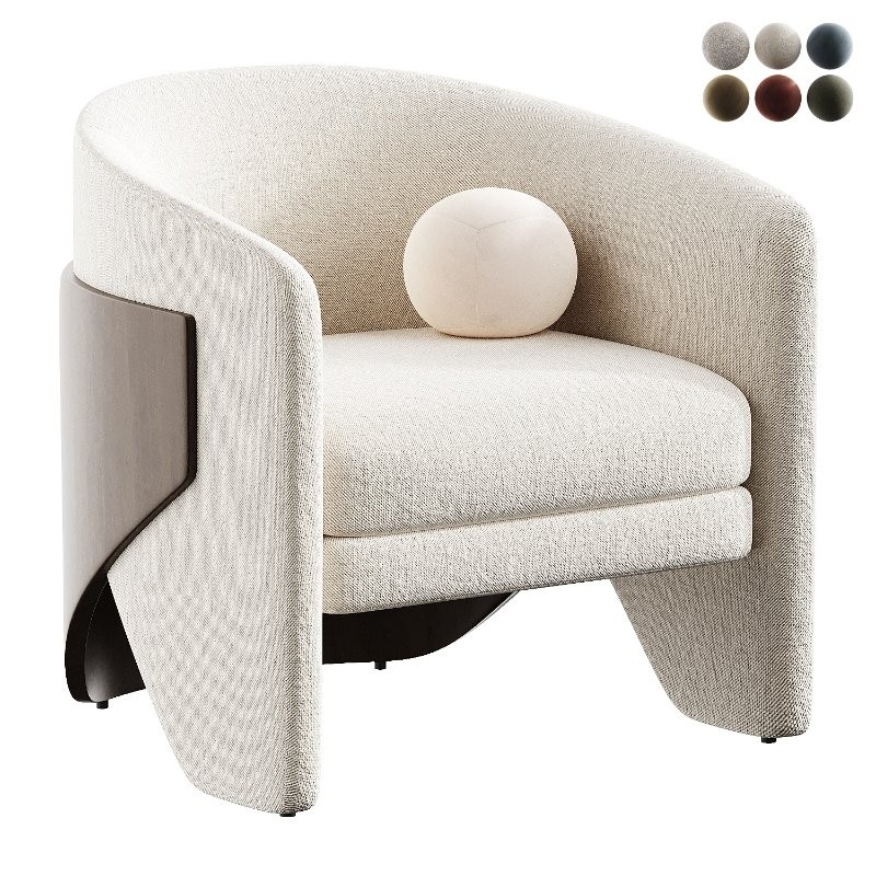 finn dove grey armchair Image 4