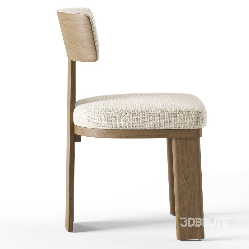 Isadora Isabelline White Fabric Dining Chair Image 4