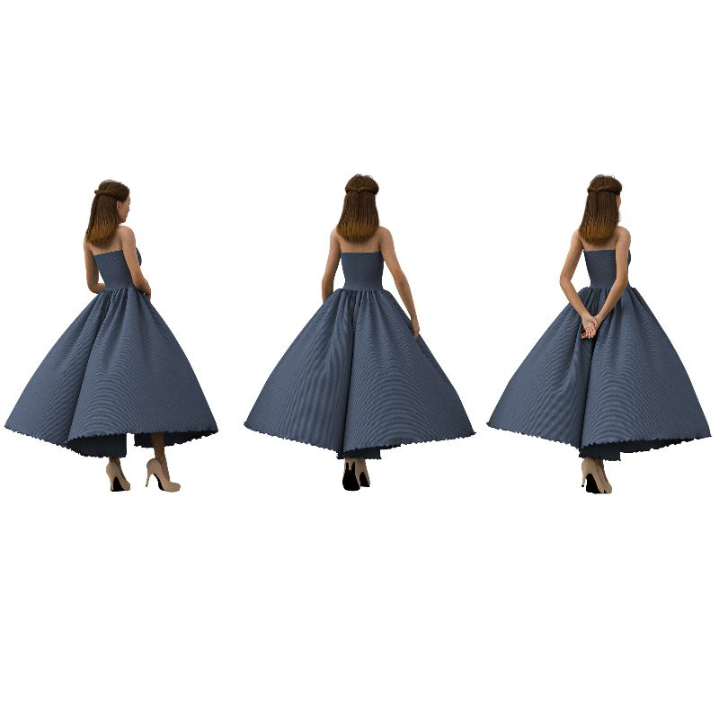 Woman Dress in 3 poses Image 1