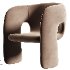 Designer Shaped Fabric Dining Chair - Thumbnail 1