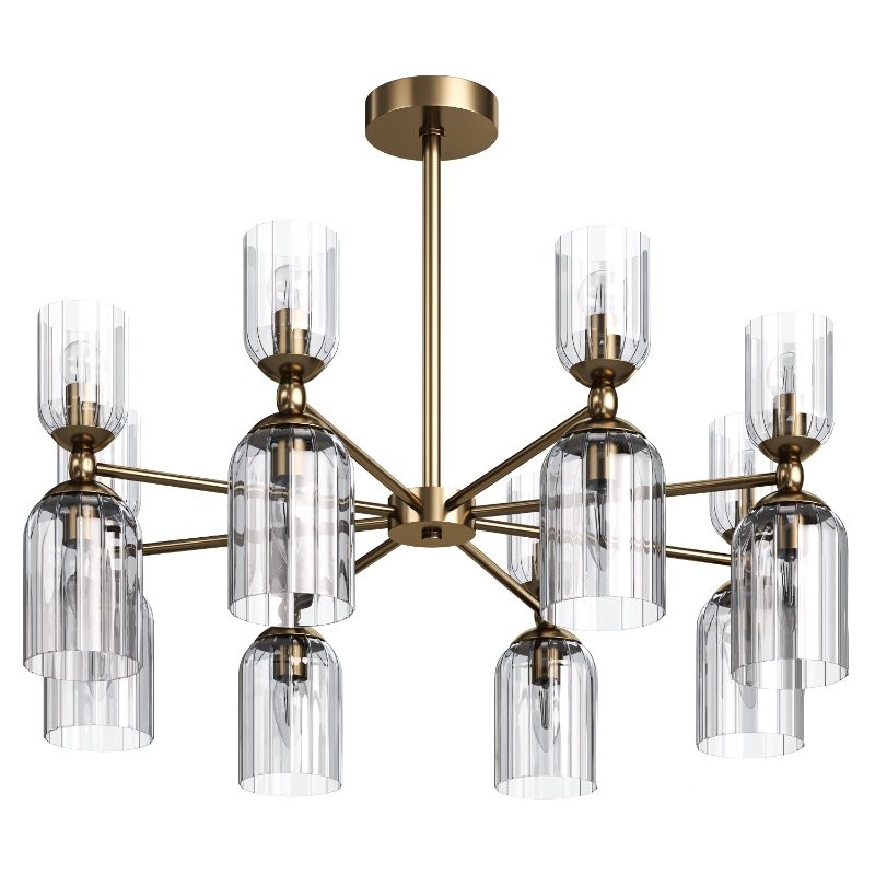 Ceiling chandelier on a rod Lumion KASSIA Image 1