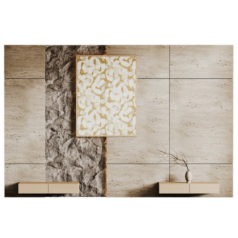 Headboard wood 3d wall panel Image 2