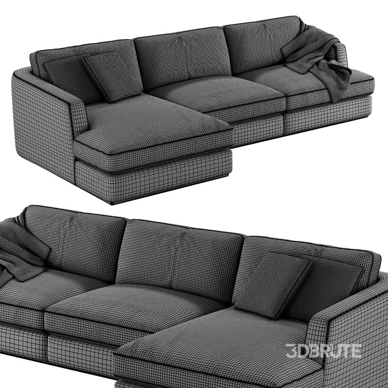 Flexform Barret Chaise Longue Sofa Image 4