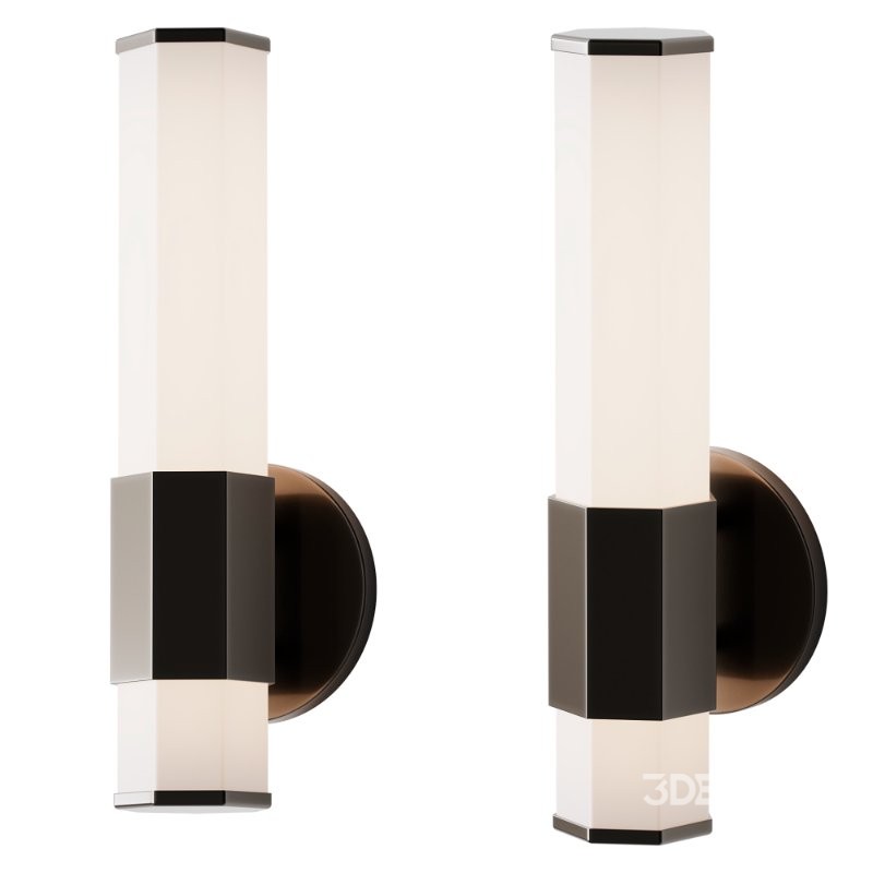 Contemporary Hexagon LED Bath Sconce Image 5