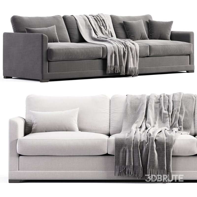 Aissa 4 Seat Sofa in Pumice House Basket Weave Image 4