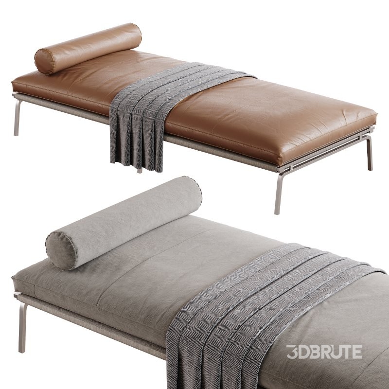 Upholstered Leather Day Bed Image 1
