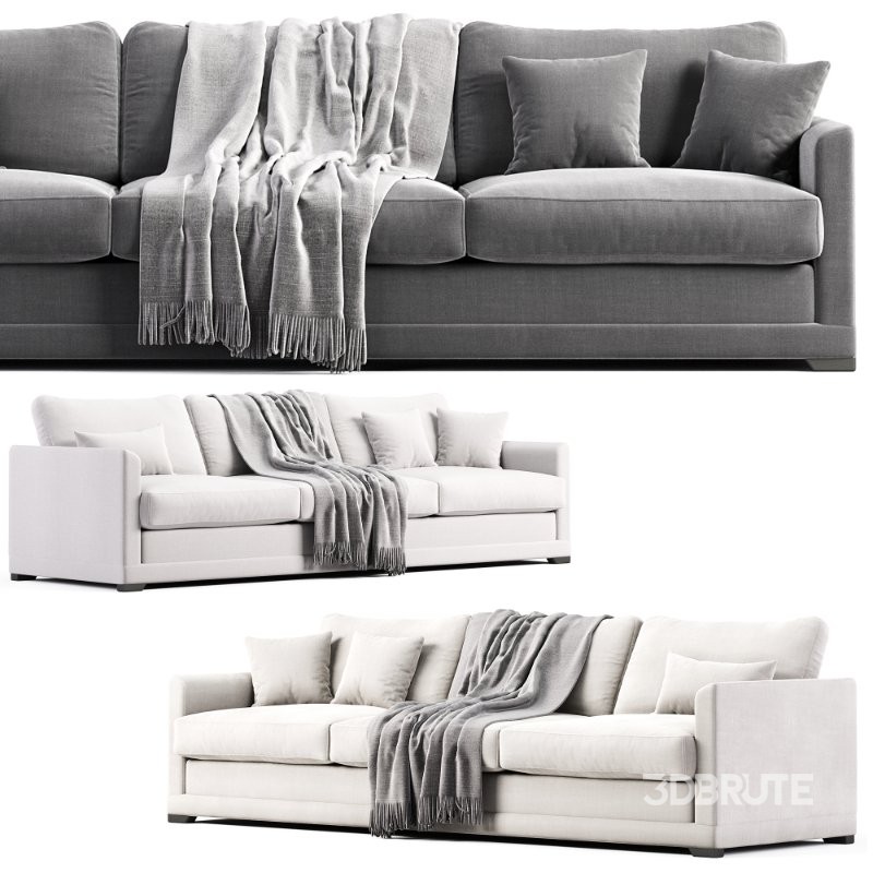 Aissa 4 Seat Sofa in Pumice House Basket Weave Image 5