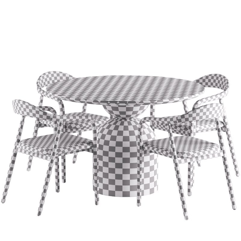 Noris Fabric Dining Chair and Sigrid Dining Table Image 8