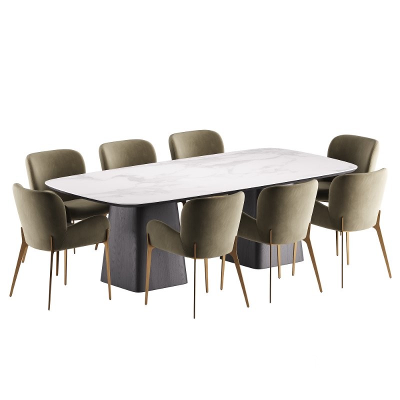Milana Dining Chair and Dunstan Dining Table Image 6