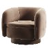 Muir Camel Velvet Swivel Chair - Thumbnail 4